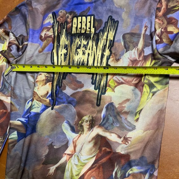 NWT Rebel Vengeance Boticelli Wearable Art Print Hoodie Jacket Size S‎ #108 - Picture 9 of 10